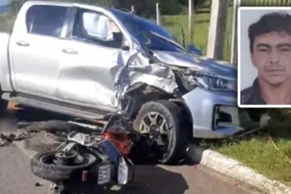 Acidente aconteceu na manhã deste domingo e vitimou Cláudio Rodrigues. (Foto: Reprodução)